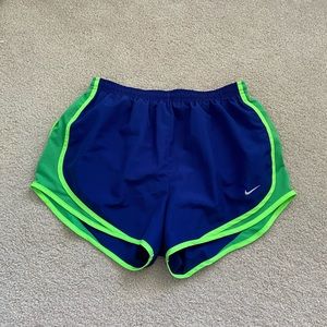 Nike shorts.  Really cute blue and green color.